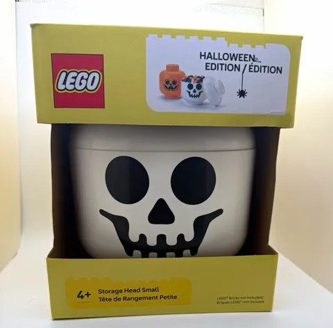 LEGO Halloween Edition Storage Head Small White Skull, 1 Compartment