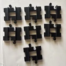 LOT Of 7 Lego Duplo Train Track Square Connector Piece # 4665 Black