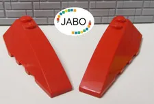 (P14/1/4) LEGO 41747 + 41748 Wedge Brick Wing 6x2 Red