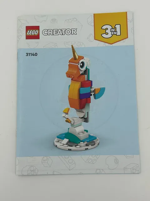 LEGO Creator 31140 Magical Unicorn 3-in-1 Instruction Manual Booklet 2023