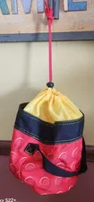Red Yellow Black Lego Pattern Cinch Bag Bucket Drawstring Storage Travel