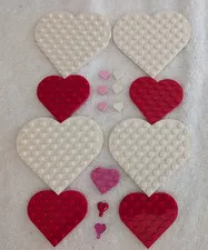 LEGO Lot Of Large And Small Heart Shaped Plates/Tiles.