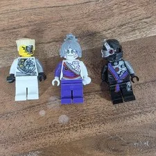 LEGO NINJAGO Ninjacopter 70724 Set Minifigures 3 Figs Battle Damaged Zane 