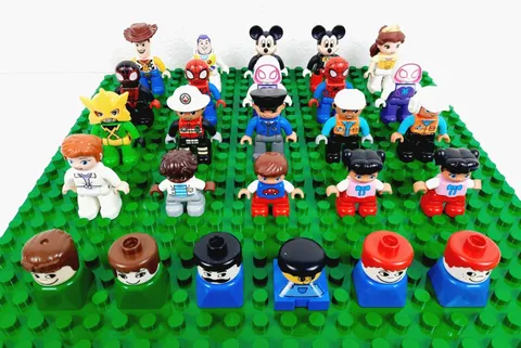 Lot of 26 Lego Duplo Figures, Woody Buzz Spider-Man Spider-Gwen Electro Mickey