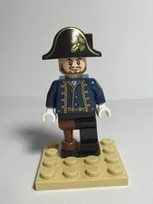 Lego 2011 Hector Barbossa - Dark Blue Uniform - Minifigure - Torso Crack