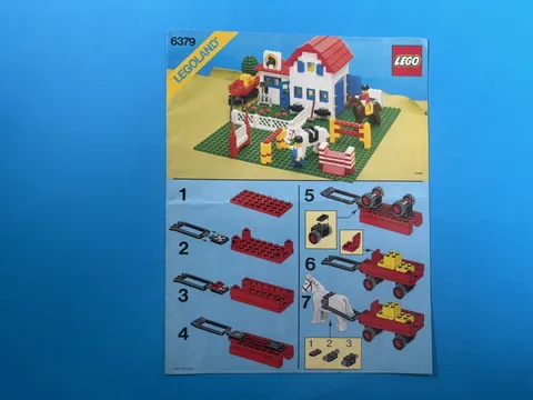 Lego 6379 Riding Stable Instruction Manual Only Classic Town Vintage