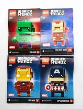 LEGO BrickHeadz Marvel Instructions Only Iron Man Hulk Captain America MK50 Lot