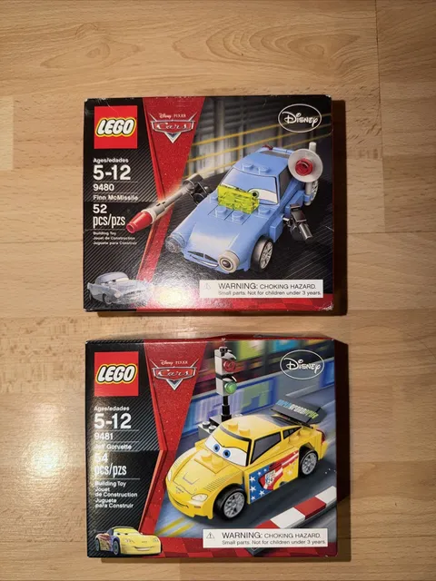 LEGO Cars (2 Items): Finn Mcmissile (9480) & Jeff Gorvette (9481) Retired 2012
