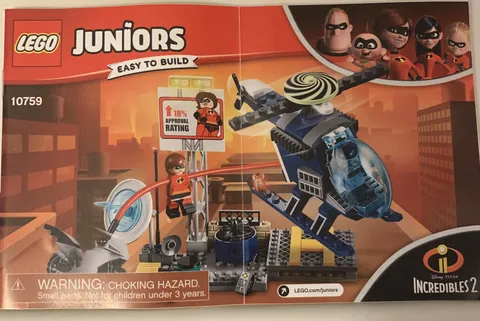LEGO Juniors Incredibles 2 10759 Instructions Only No Bricks