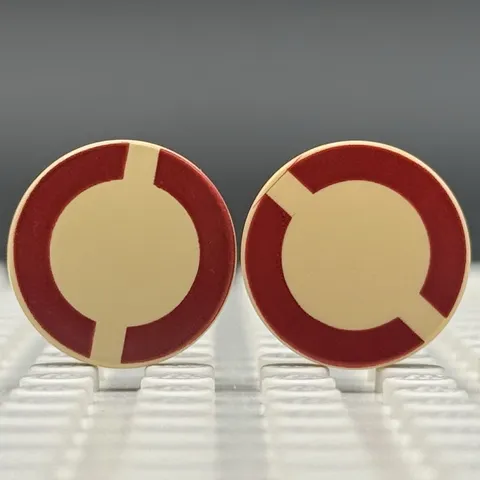 LEGO Star Wars Tan Tile Round 2 x 2 Dark Red Circle 4150px33 7259 7671 7256 7661