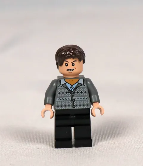 LEGO Neville Longbottom Minifigure hp129 Gray Sweater Hogwarts Set 4867 2011