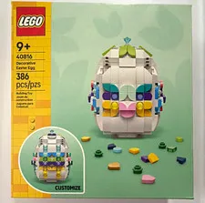 LEGO Decorative Easter Egg 40816 386-Piece Set Customizable Ages 9+