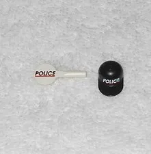 LEGO Police - White Paddle & Black Cap - 3900pb01 4485pb01 - From 6549 1997