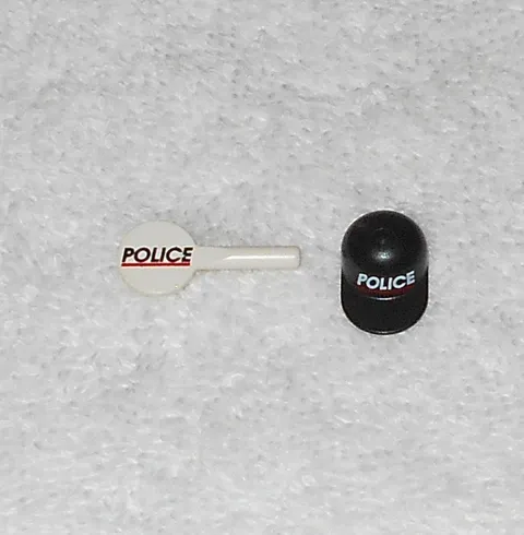 LEGO Police - White Paddle & Black Cap - 3900pb01 4485pb01 - From 6549 1997