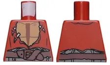 LEGO® Part 973pb0874 - Torso PotC Vest Torn with Bare Chest