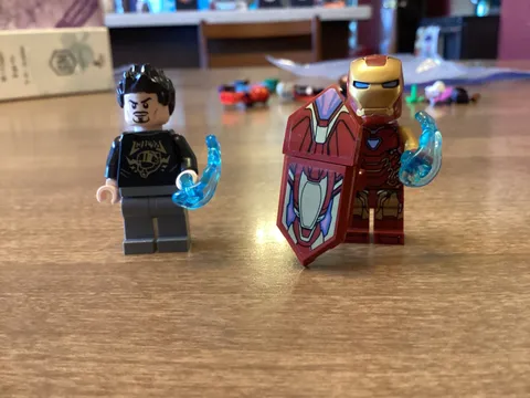 LEGO Lot of Two Authentic Iron Man Figures, Comes with Accessories, ONE CRACK!