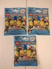 Simpsons-Lego-Series 1-SET OF 3-Random Blind Bags-NEW IN PACKAGE