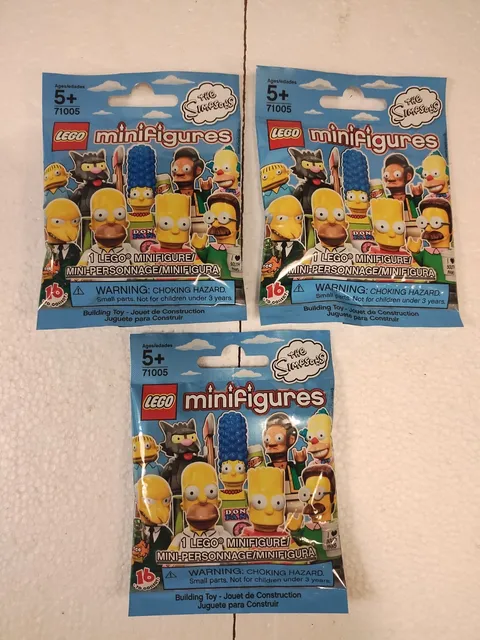 Simpsons-Lego-Series 1-SET OF 3-Random Blind Bags-NEW IN PACKAGE