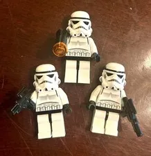 Set of 3! Lego Star Wars Imperial Stormtrooper mini figurines - with blasters!