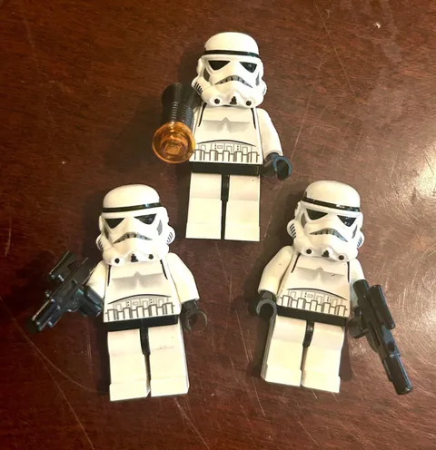 Set of 3! Lego Star Wars Imperial Stormtrooper mini figurines - with blasters!