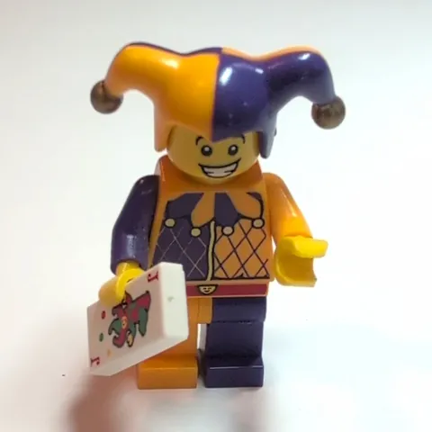 LEGO Minifigures Series 12 Jester Minifigure w/ Jester Hat & Playing Card Tile