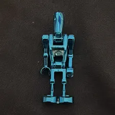 Custom chrome blue battle droid on official parts