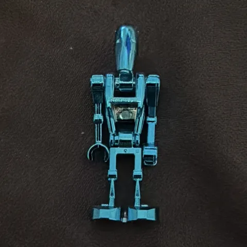 Custom chrome blue battle droid on official parts