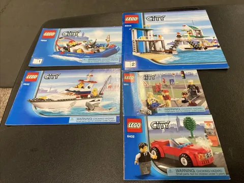 LEGO CITY: Marina (4644) 4642 8402 8401 Manuals Only No Bricks Lot 02