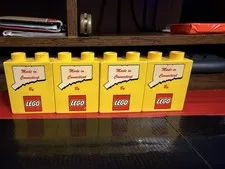 Lot Of 4 Vintage Lego Duplo MADE IN CONNECTICUT BY LEGO State Picture LEGO