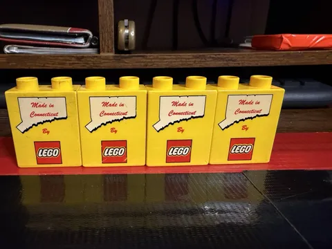 Lot Of 4 Vintage Lego Duplo MADE IN CONNECTICUT BY LEGO State Picture LEGO