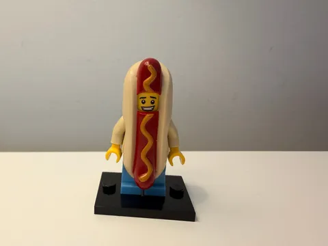 LEGO Hot Dog Man Minifigure 71008 Series 13 - Complete - Condition is Good