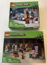 2 Lego Minecraft The Warden Encounter & The Armory #21274 #21252 Complete New