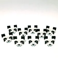 LEGO Minecraft Panda Head Lot x9 Animal Mob Heads Pixelated Creature Bundle