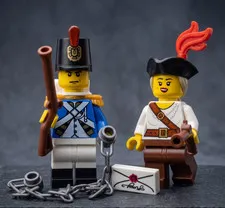 LEGO Imperial Minifigures Female Pirate Soldier Guns Backpack Sealed Letter