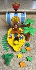 Lego Duplo Jake's Pirate Ship Bucky Captain Hook Minifigs Incomplete Pictured