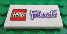 Genuine LEGO Friends Printed 2x4 White Tile Part 87079 NEW