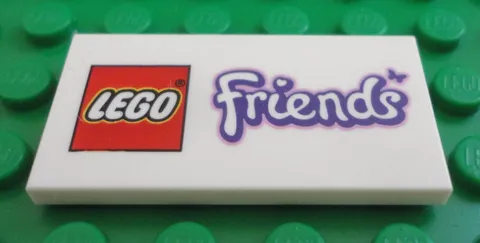 Genuine LEGO Friends Printed 2x4 White Tile Part 87079 NEW