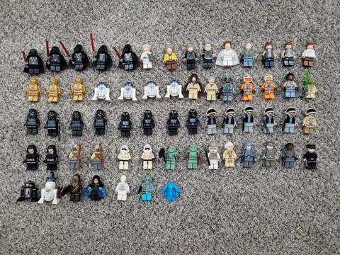 Lot of 63 LEGO Star Wars Minfigures Minifigs Used