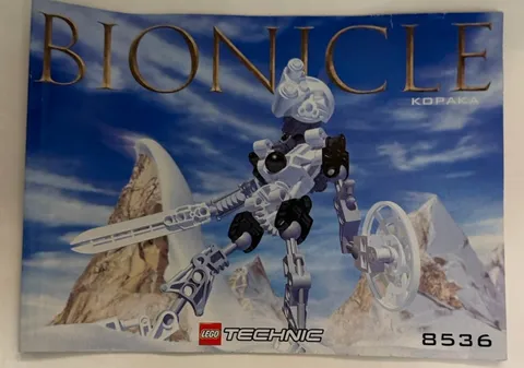 LEGO Bionicle 8536 Kopaka Instruction Manual Booklet Only 2001 Technic