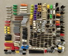 300 Pieces LEGO Pins, Connectors, Axels, Grills, Round Bricks, Etc.