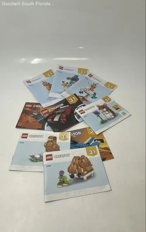 Lot Of 9 Pcs Assorted Lego Creator 3-In-1 Mixed Instruction Manuals For Age 3+