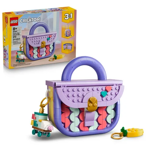 LEGO CREATOR 3in1 Art Fashion Bag with Storage, 272 Pieces