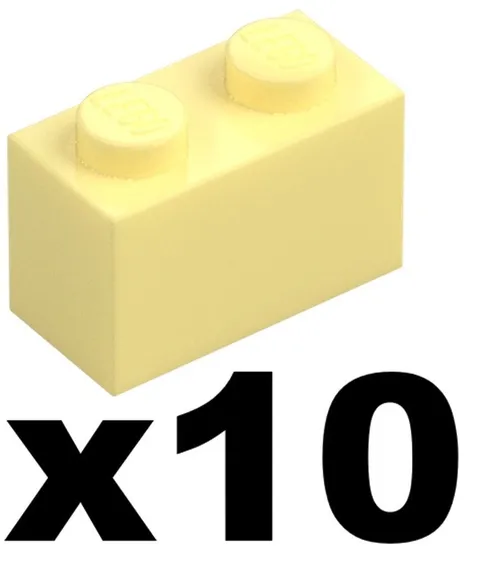 Lego New Part 3004 - Qty 10 - BRICK Bright Yellow 1 x 2 Stud Pieces D918