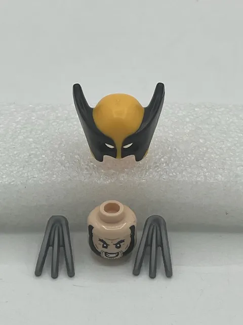 LEGO Minifig Head for X-Men Wolverine, Mask and Claws