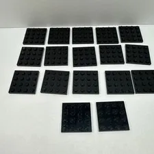 LEGO® Part # 3031 Black 4x4 Plate Lot Of 17