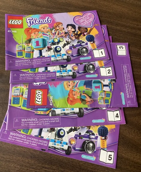 LEGO Instruction Booklets 1 to 5 for Friends Set 41346 Friendship Box