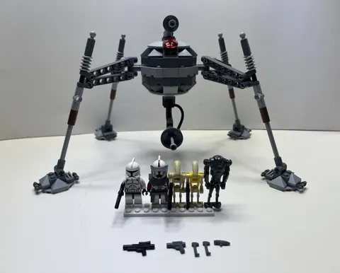 LEGO Star Wars: Separatist Spider Droid (7681) 99.9% Complete RARE Commander Fox
