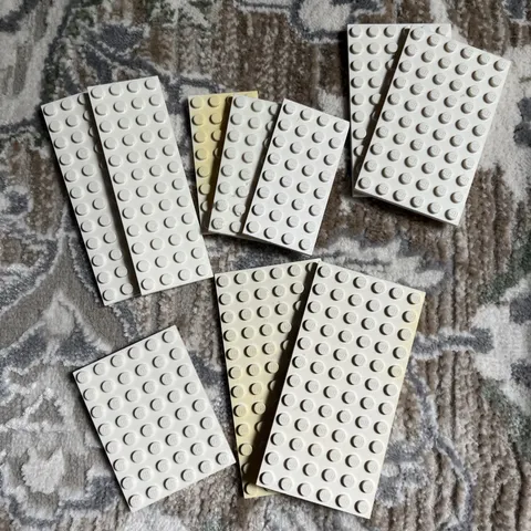 LEGO® Bulk WHITE Plates 10 Pc Lot Random Baseplates 4x8 4x12 6x8 6x10 6x12