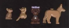 LEGO Friends Animal Dog Cat Minifigures Lot of 4