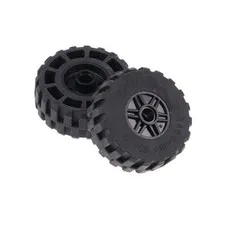 2x LEGO Rad Tire 37x14 Black Wheel 18x14 35578 55981c07